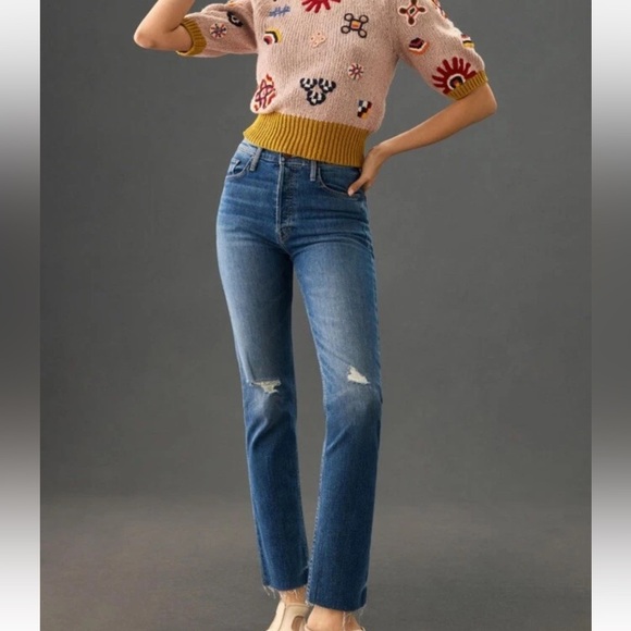MOTHER Denim - Mother Jeans, The Tomcat Ankle Fray Jeans, Globe Trotter, Perfect Cond. ,Size 28
